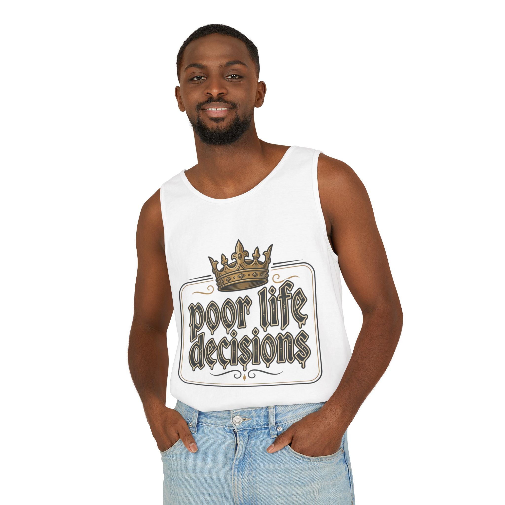 Tank Top — 'Poor Life Decisions' Vintage Crown Graphic