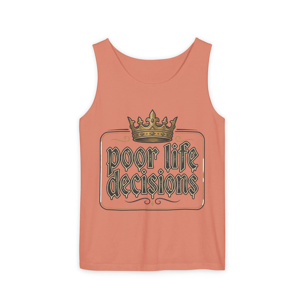 Tank Top — 'Poor Life Decisions' Vintage Crown Graphic