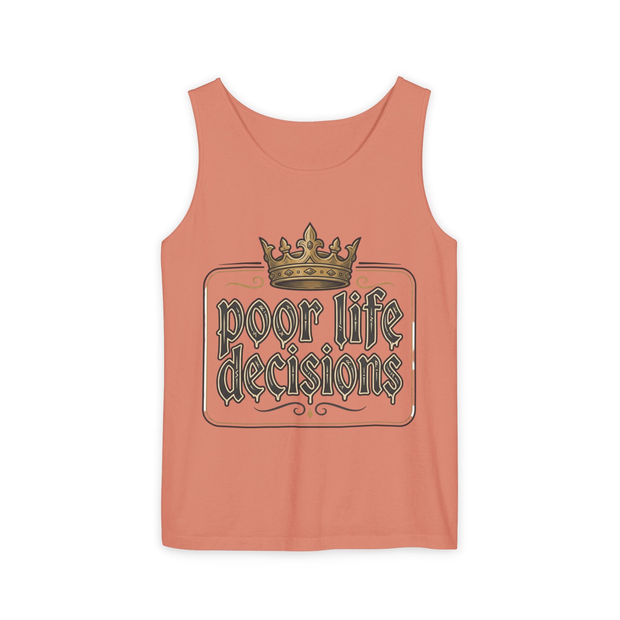 Tank Top — 'Poor Life Decisions' Vintage Crown Graphic