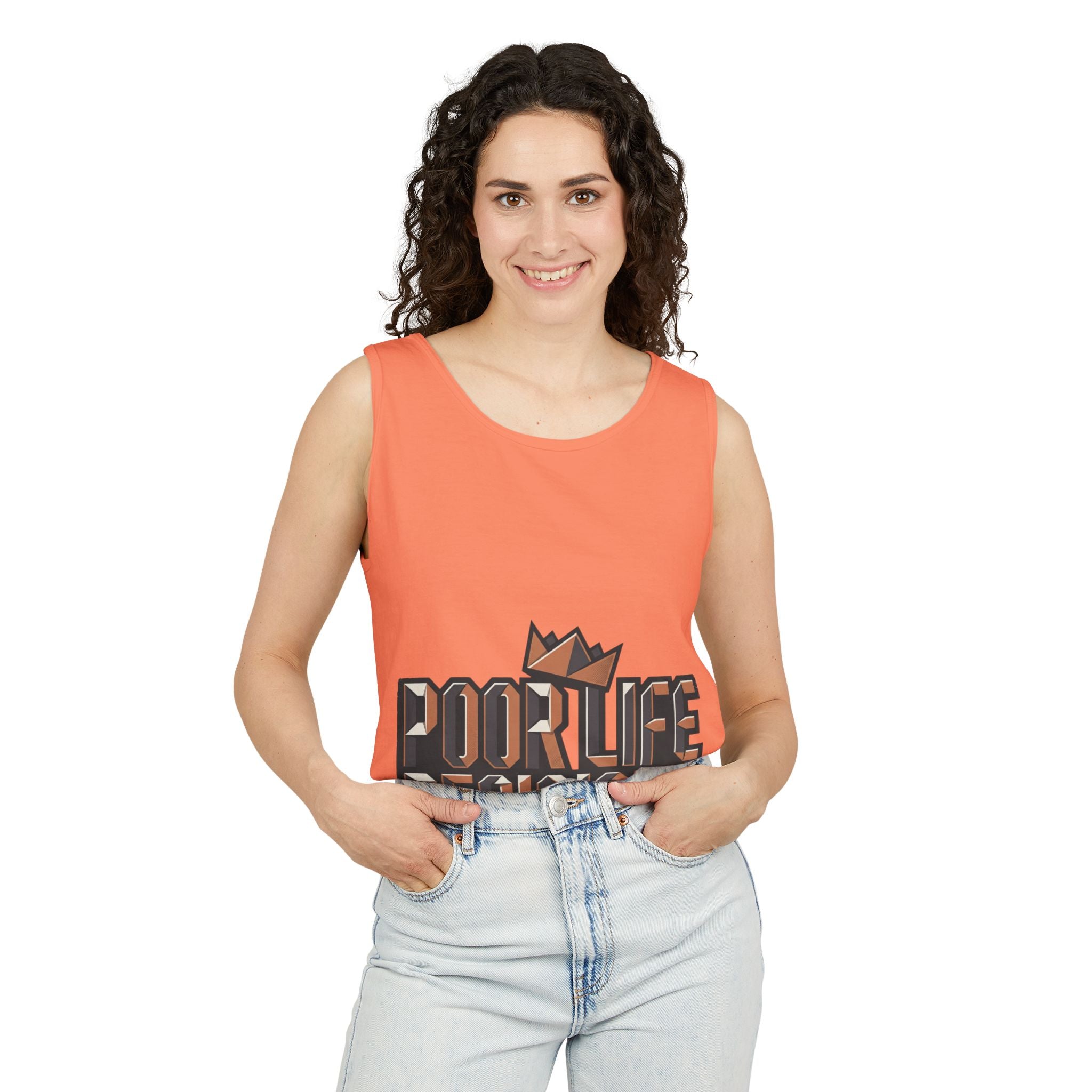'Poor Life Decisions' Graphic Tank Top — Funny Typography Crown Summer Tee