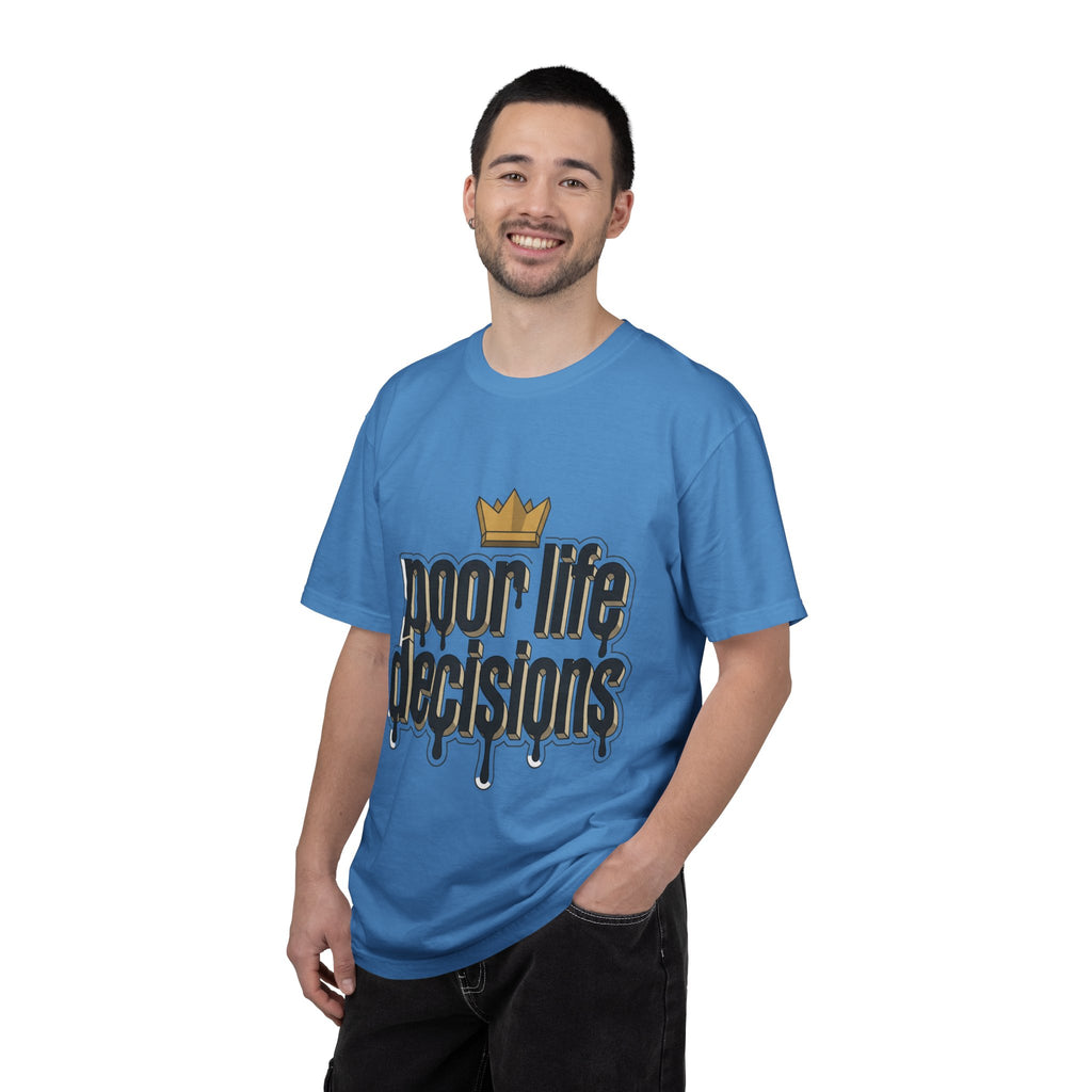 T-Shirt — "Poor Life Decisions" Crown Graphic Tee