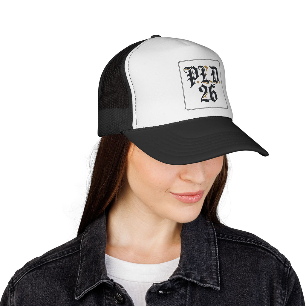 Trucker Cap — PLD 26 Gothic Logo Mesh Hat