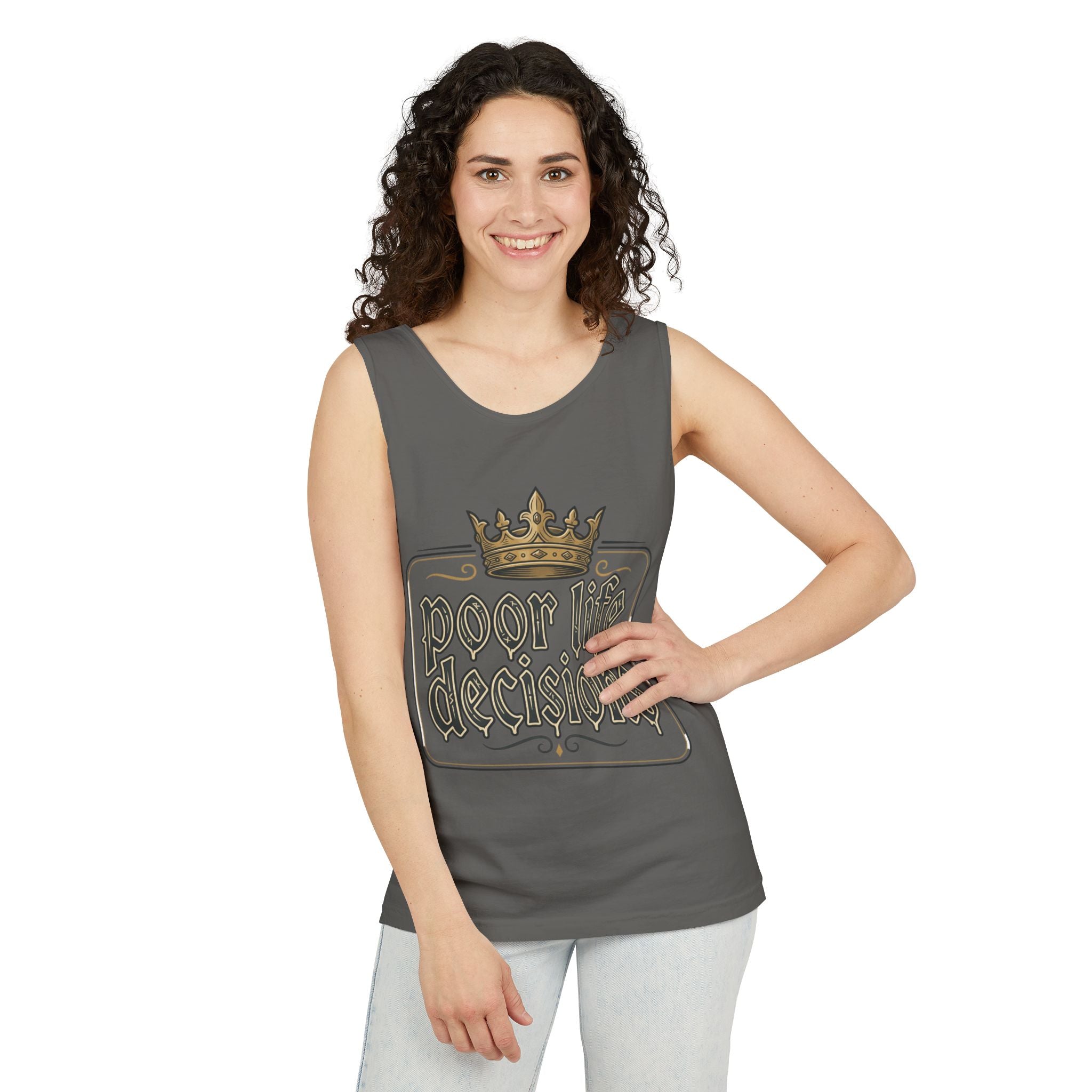 Tank Top — 'Poor Life Decisions' Vintage Crown Graphic