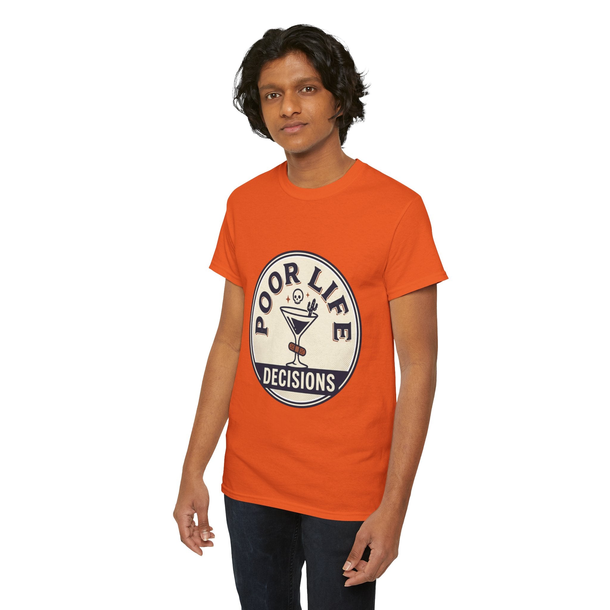 T-Shirt — "Poor Life Decisions" Cocktail Graphic Tee