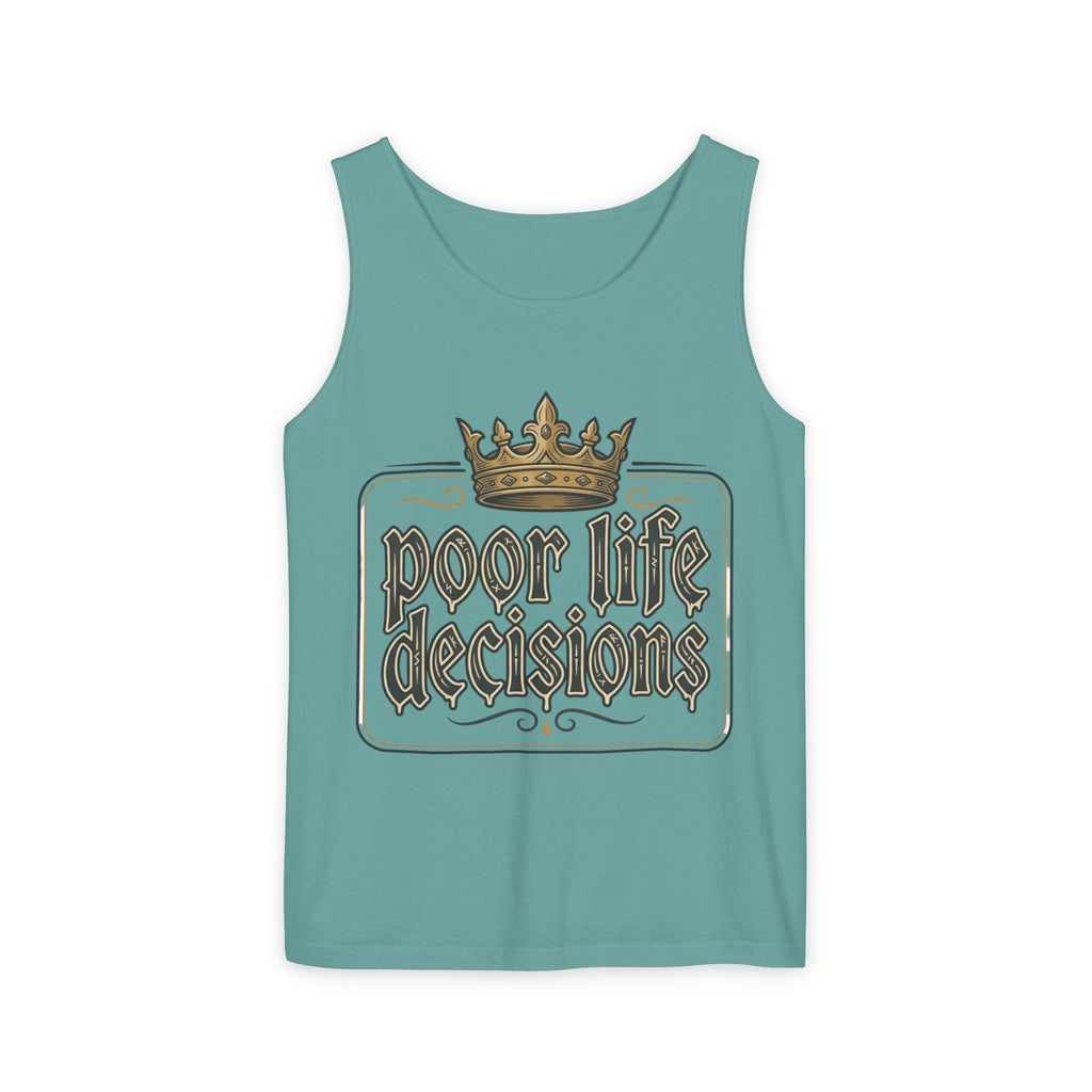 Tank Top — 'Poor Life Decisions' Vintage Crown Graphic