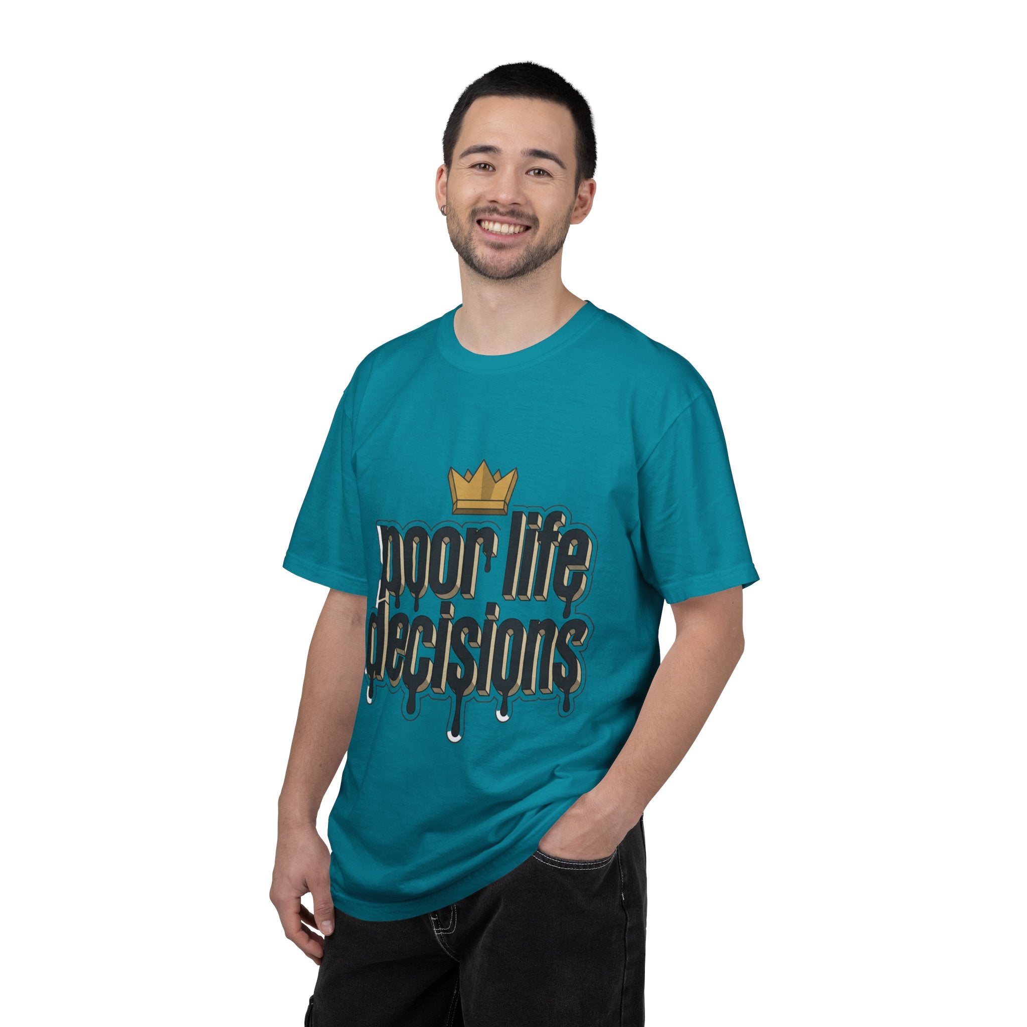 T-Shirt — "Poor Life Decisions" Crown Graphic Tee