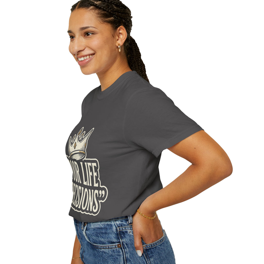 Poor Life Decisions T-Shirt — Funny Vintage Crown Graphic Tee