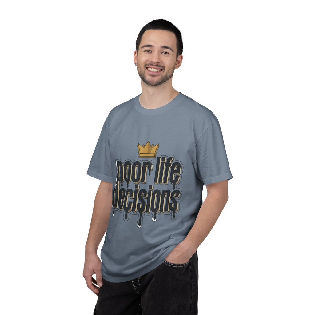 T-Shirt — "Poor Life Decisions" Crown Graphic Tee