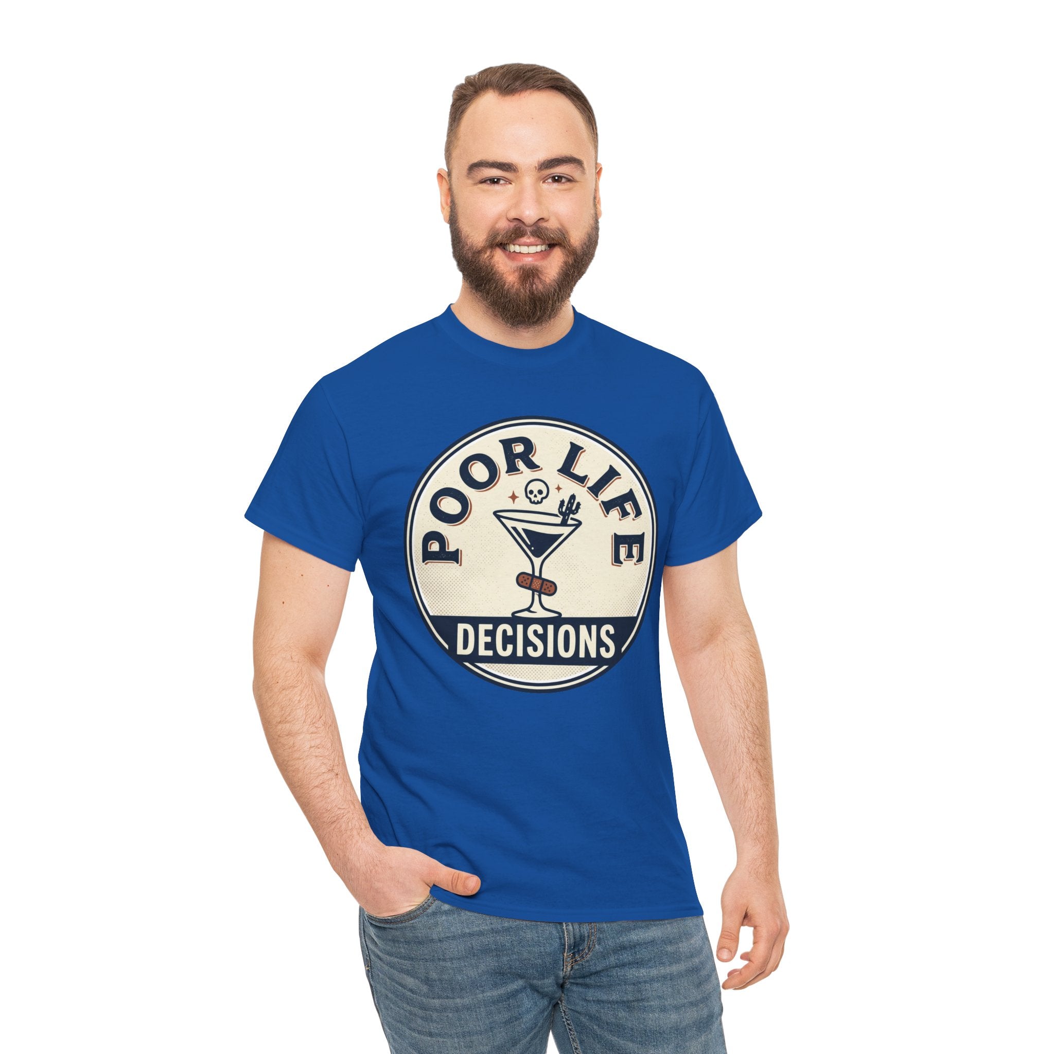 Poor Life Decisions T-Shirt — Funny Cocktail Graphic Tee for Party Lovers