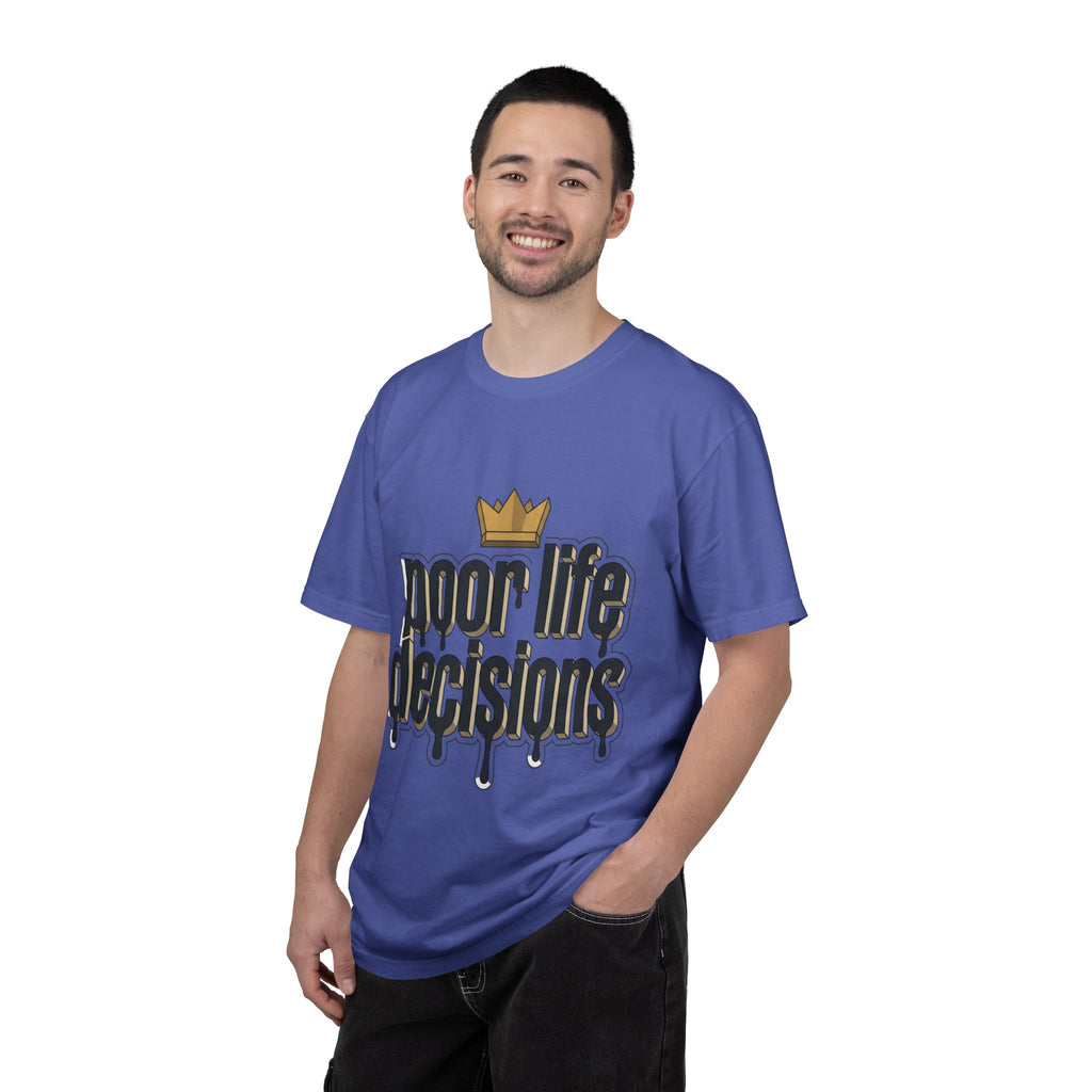 T-Shirt — "Poor Life Decisions" Crown Graphic Tee