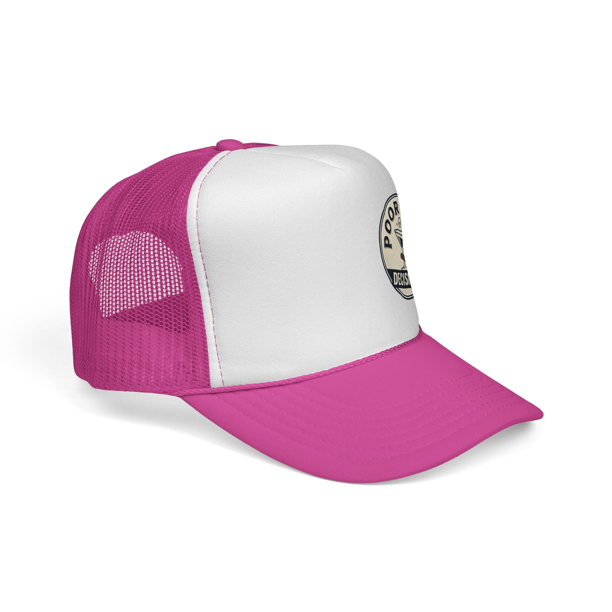 Trucker Cap — “Poor Life Decisions” Vintage Cocktail Patch Hat