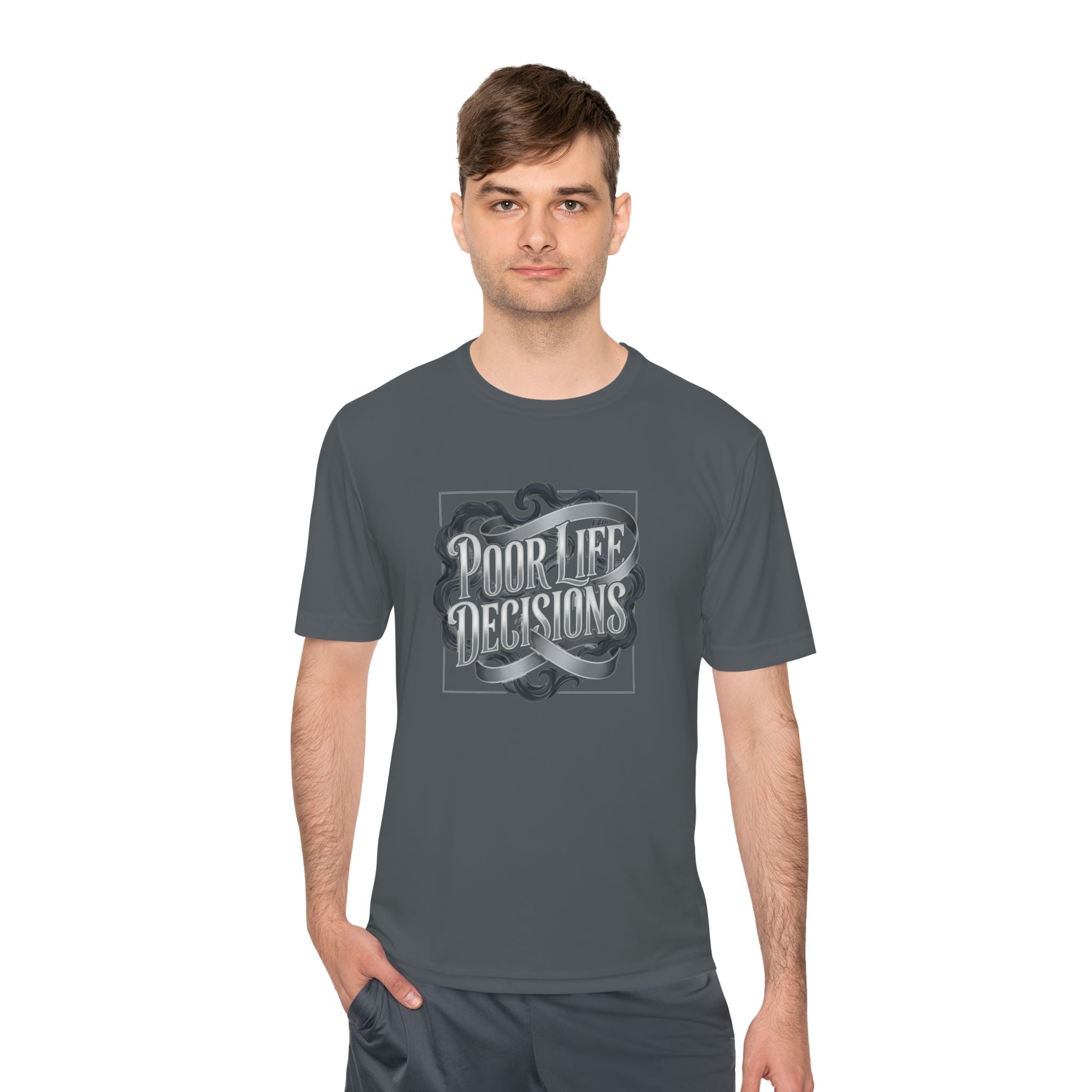 Pouring Decisions Graphic Tee — Retro Script Smoke Design