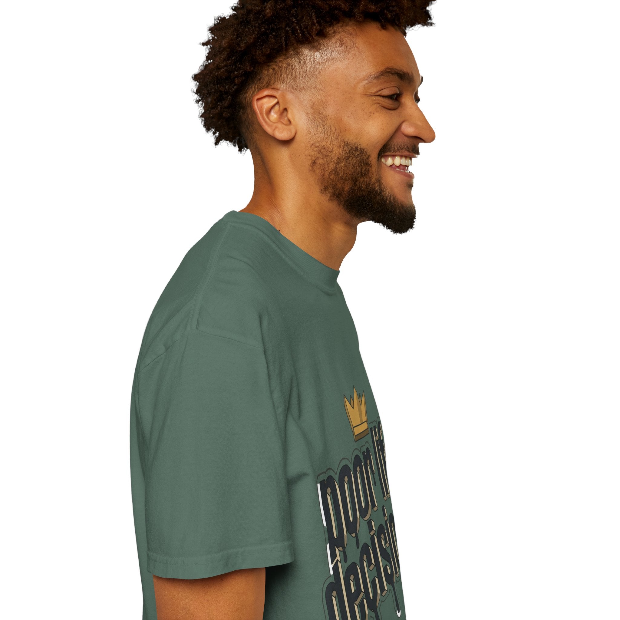 T-Shirt — "Poor Life Decisions" Crown Graphic Tee