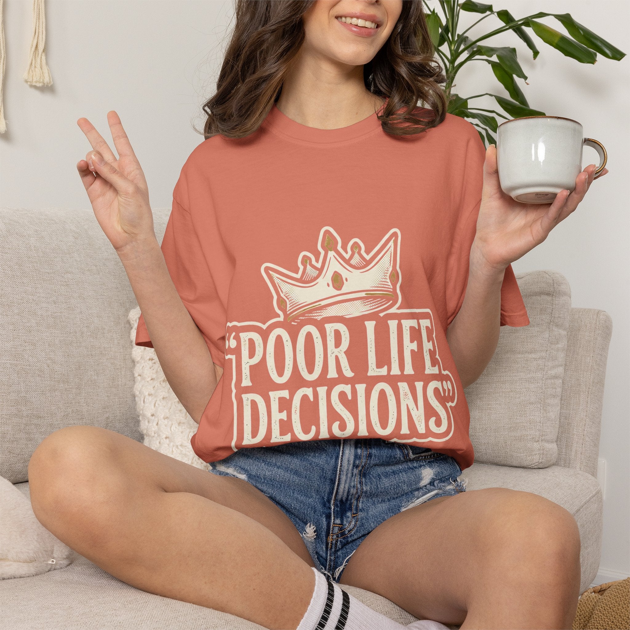 Poor Life Decisions T-Shirt — Funny Vintage Crown Graphic Tee