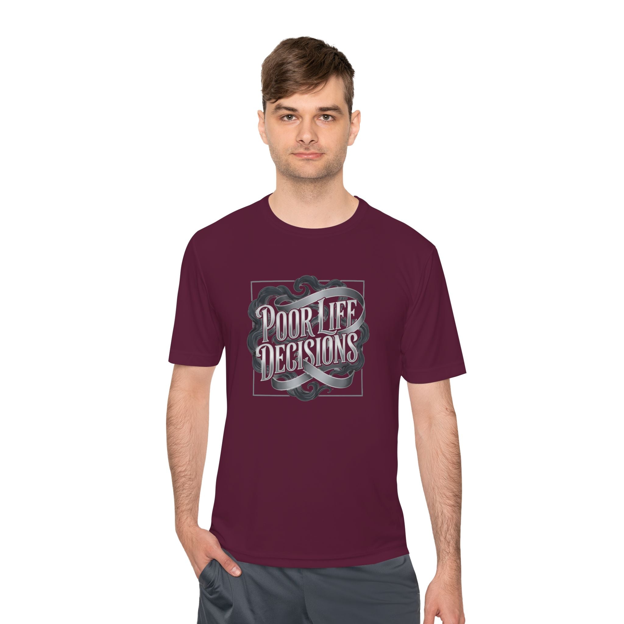 Pouring Decisions Graphic Tee — Retro Script Smoke Design