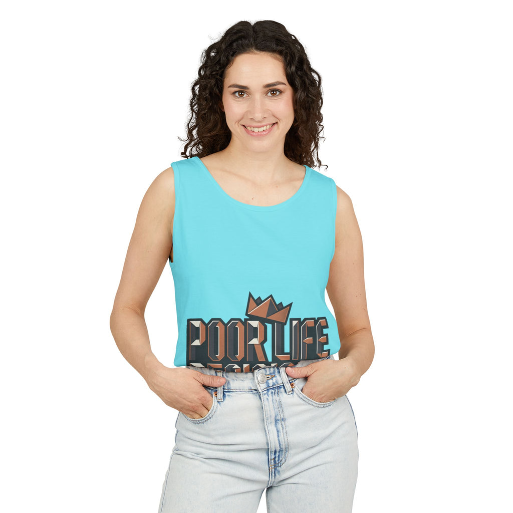'Poor Life Decisions' Graphic Tank Top — Funny Typography Crown Summer Tee