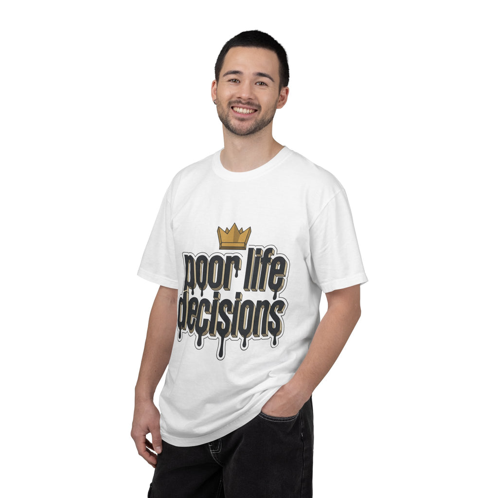 T-Shirt — "Poor Life Decisions" Crown Graphic Tee