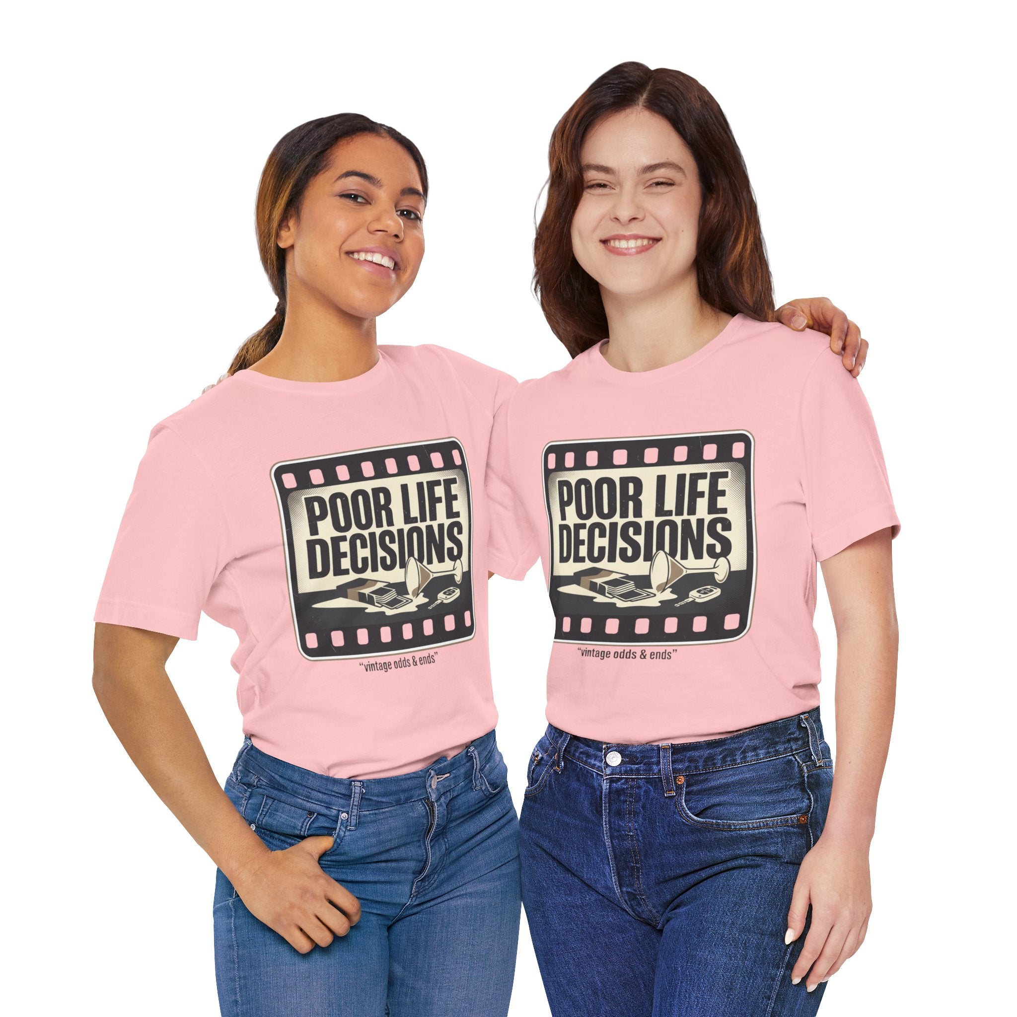 Poor Life Decisions Graphic Tee — Vintage Film Humor T-Shirt