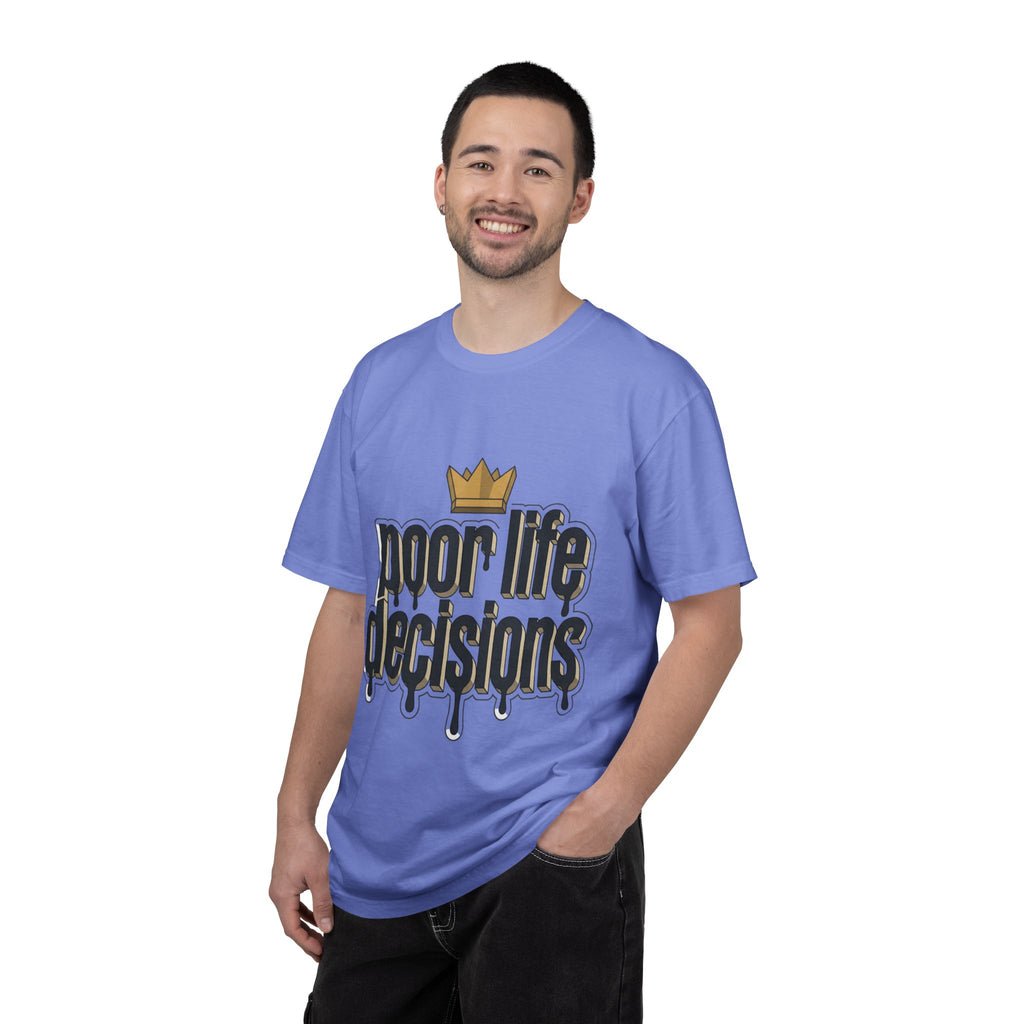 T-Shirt — "Poor Life Decisions" Crown Graphic Tee