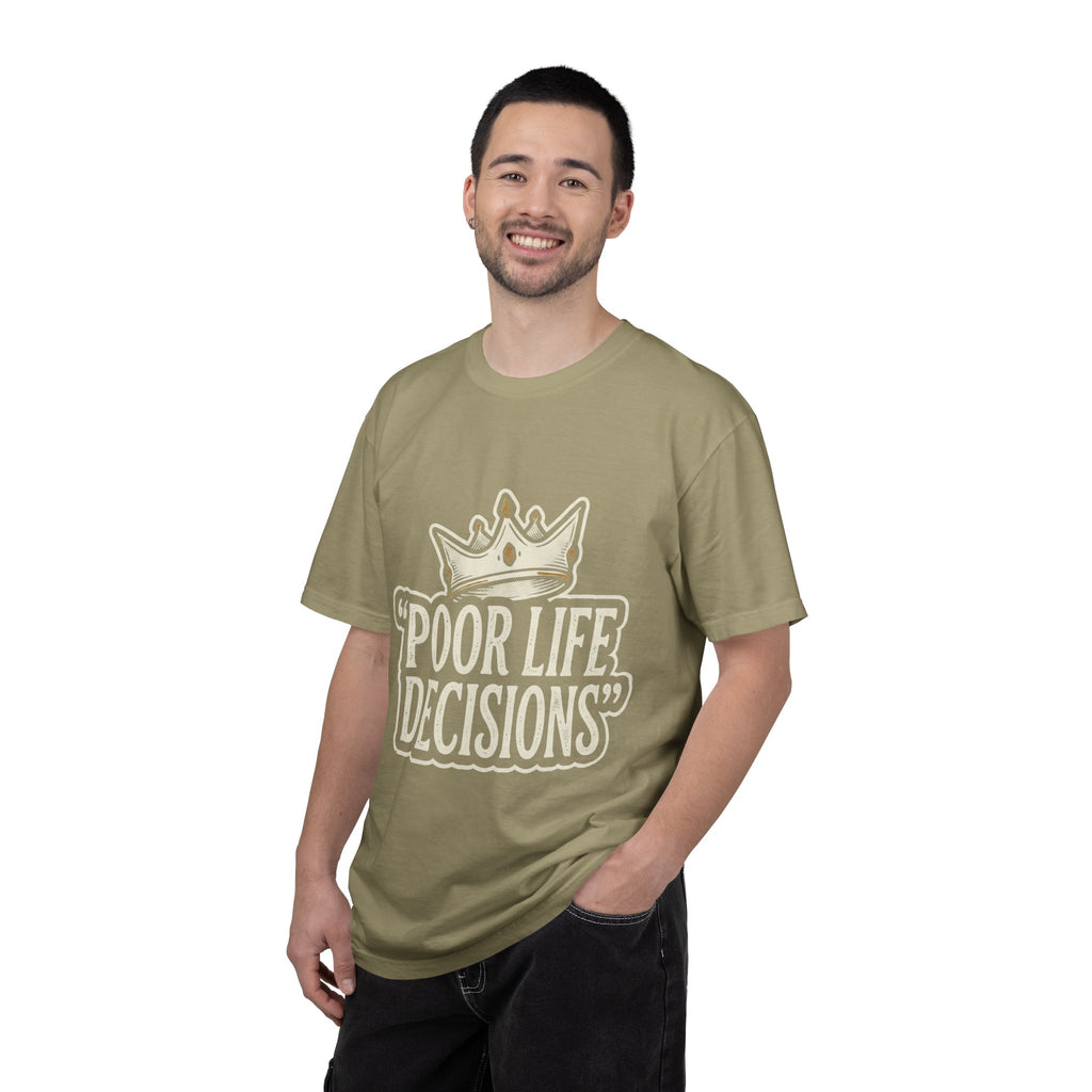 Poor Life Decisions T-Shirt — Funny Vintage Crown Graphic Tee