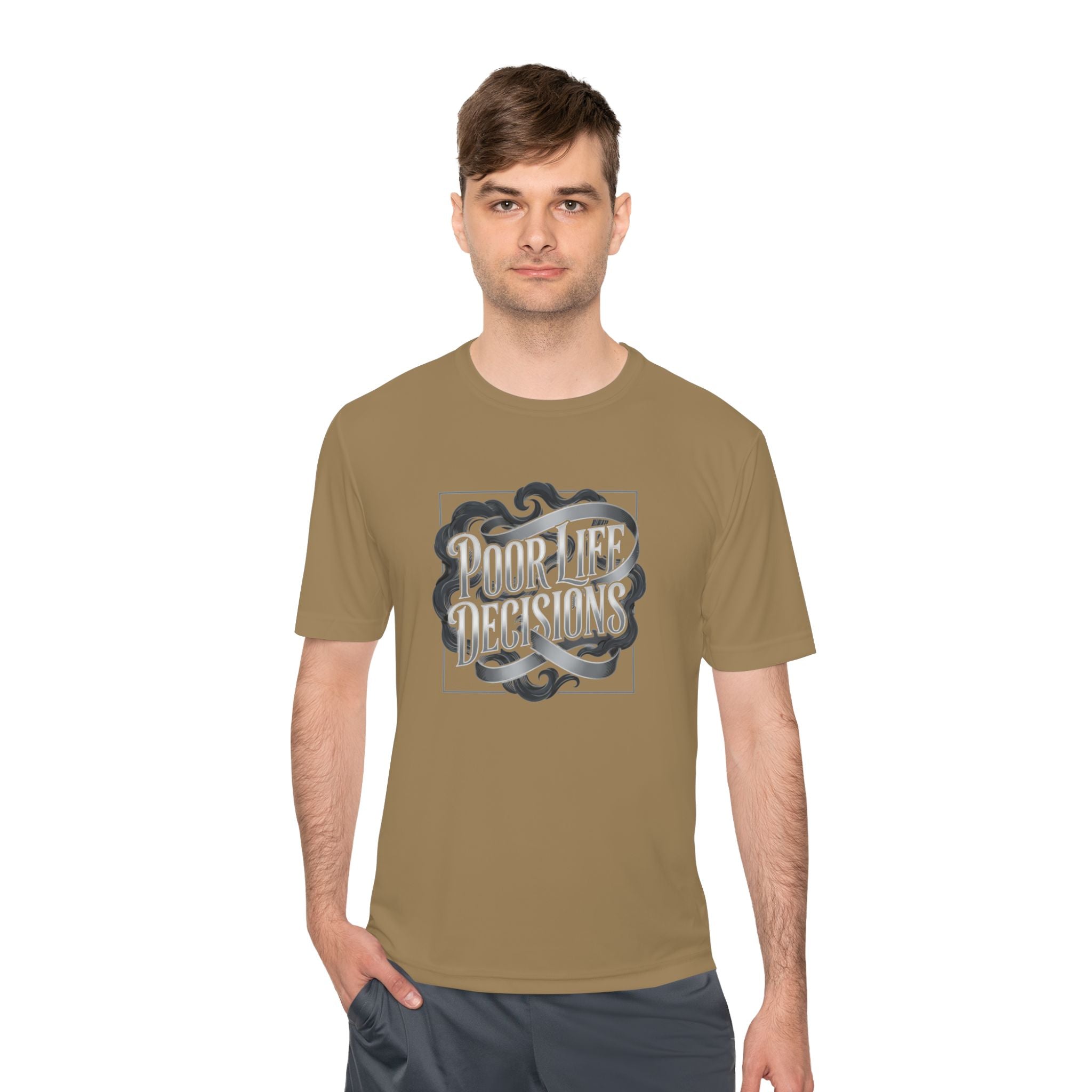 Pouring Decisions Graphic Tee — Retro Script Smoke Design