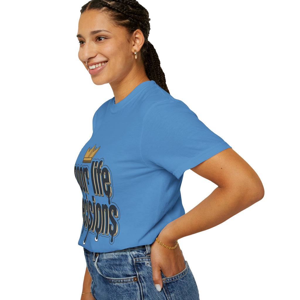 T-Shirt — "Poor Life Decisions" Crown Graphic Tee