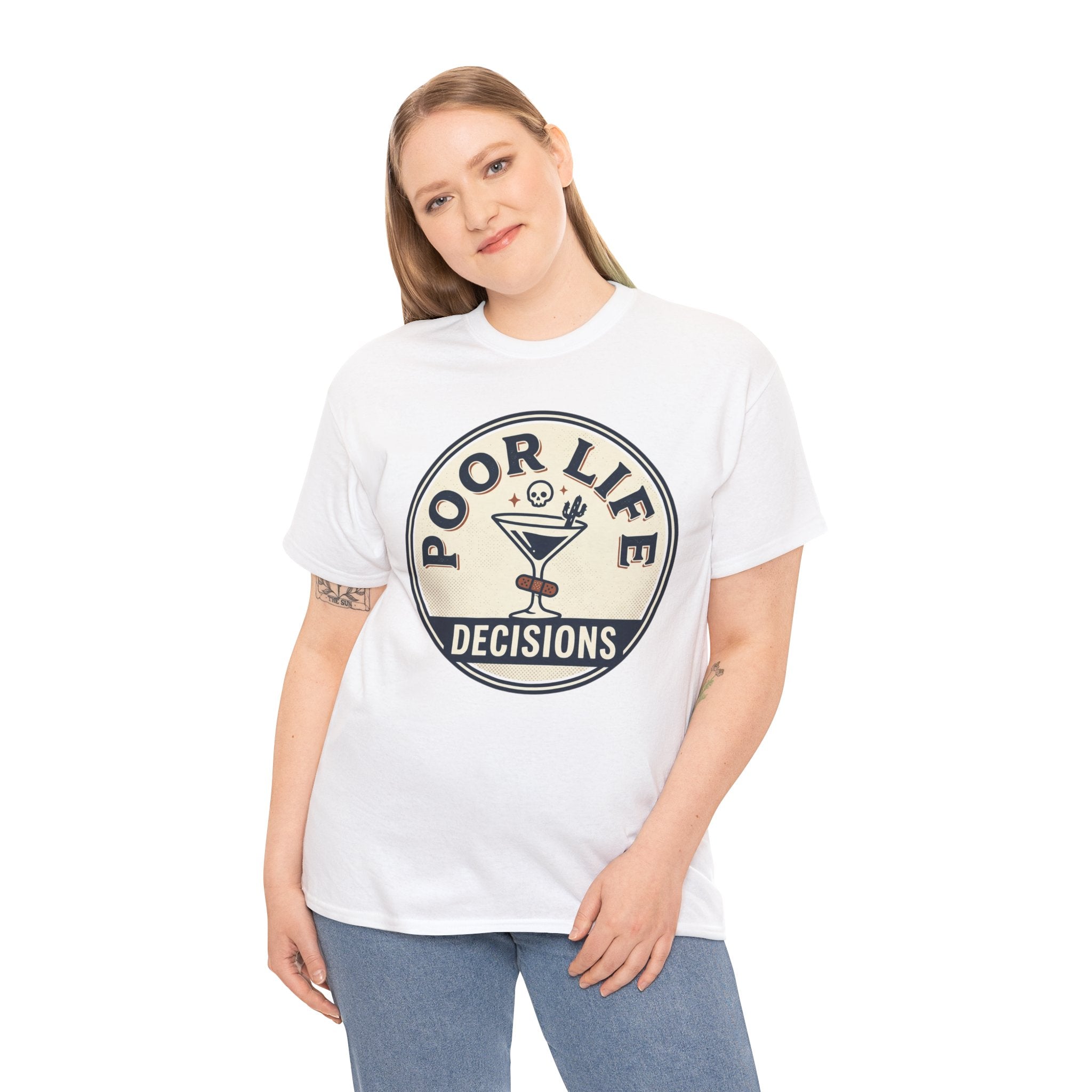 Poor Life Decisions T-Shirt — Funny Cocktail Graphic Tee for Party Lovers