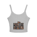 Spaghetti Tank Top — 'Poor Life Decisions' Graphic Crop Top
