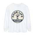 Long Sleeve T-Shirt — 'Poor Life Decisions' Cocktail Graphic