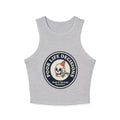 Women's Racer Tank Top — 'Poor Life Decisions' Skull Patch Graphic