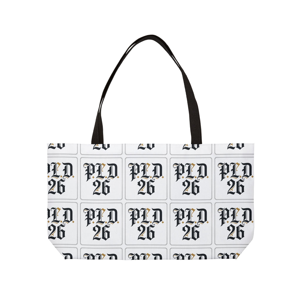 Weekender Tote Bag – PLD 26 Gothic Monogram All-Over Print