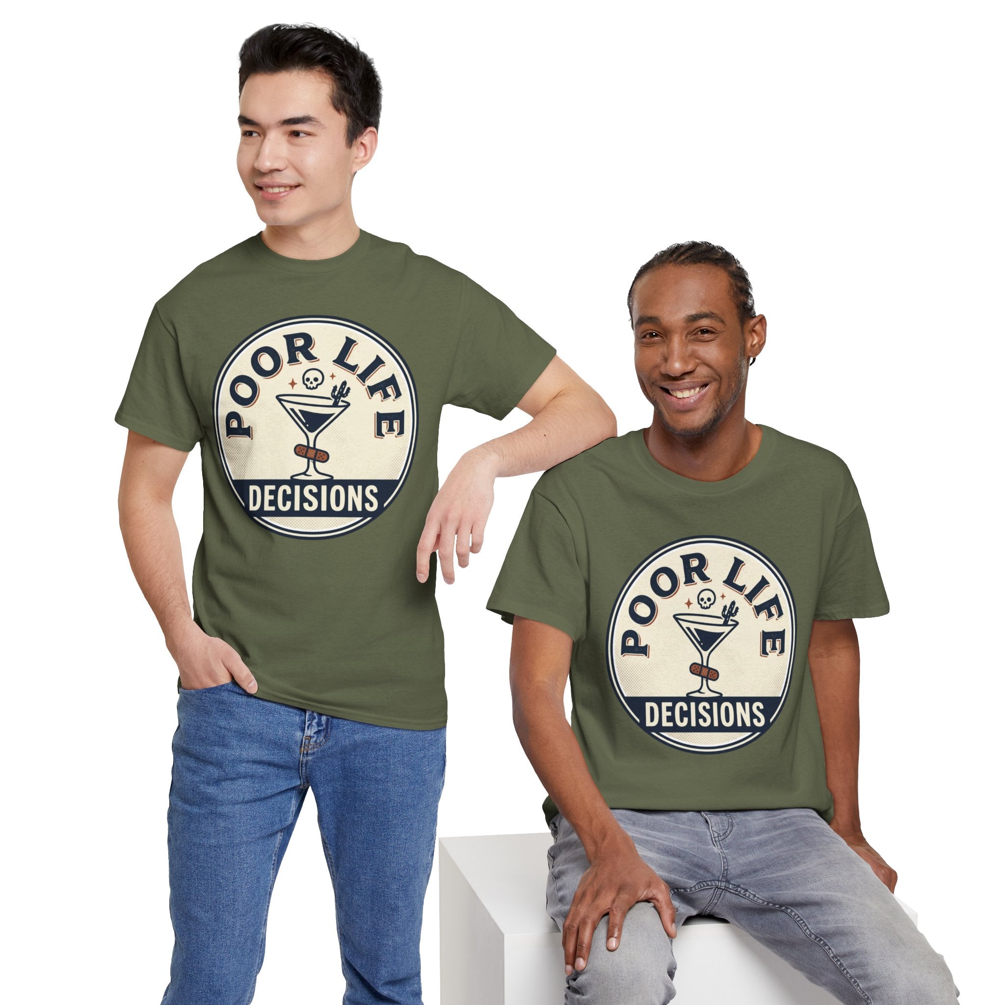 Poor Life Decisions T-Shirt — Funny Cocktail Graphic Tee for Party Lovers