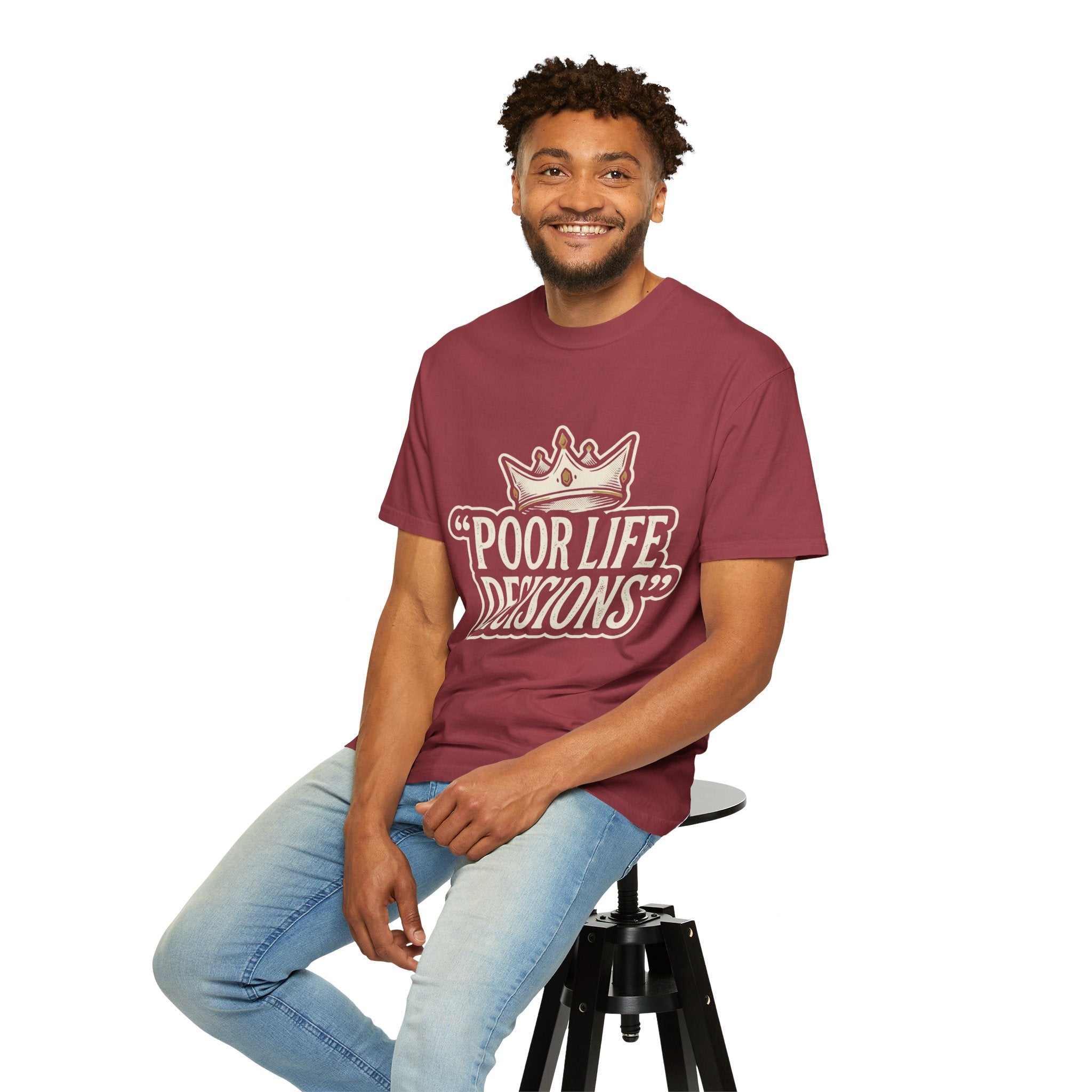 Poor Life Decisions T-Shirt — Funny Vintage Crown Graphic Tee
