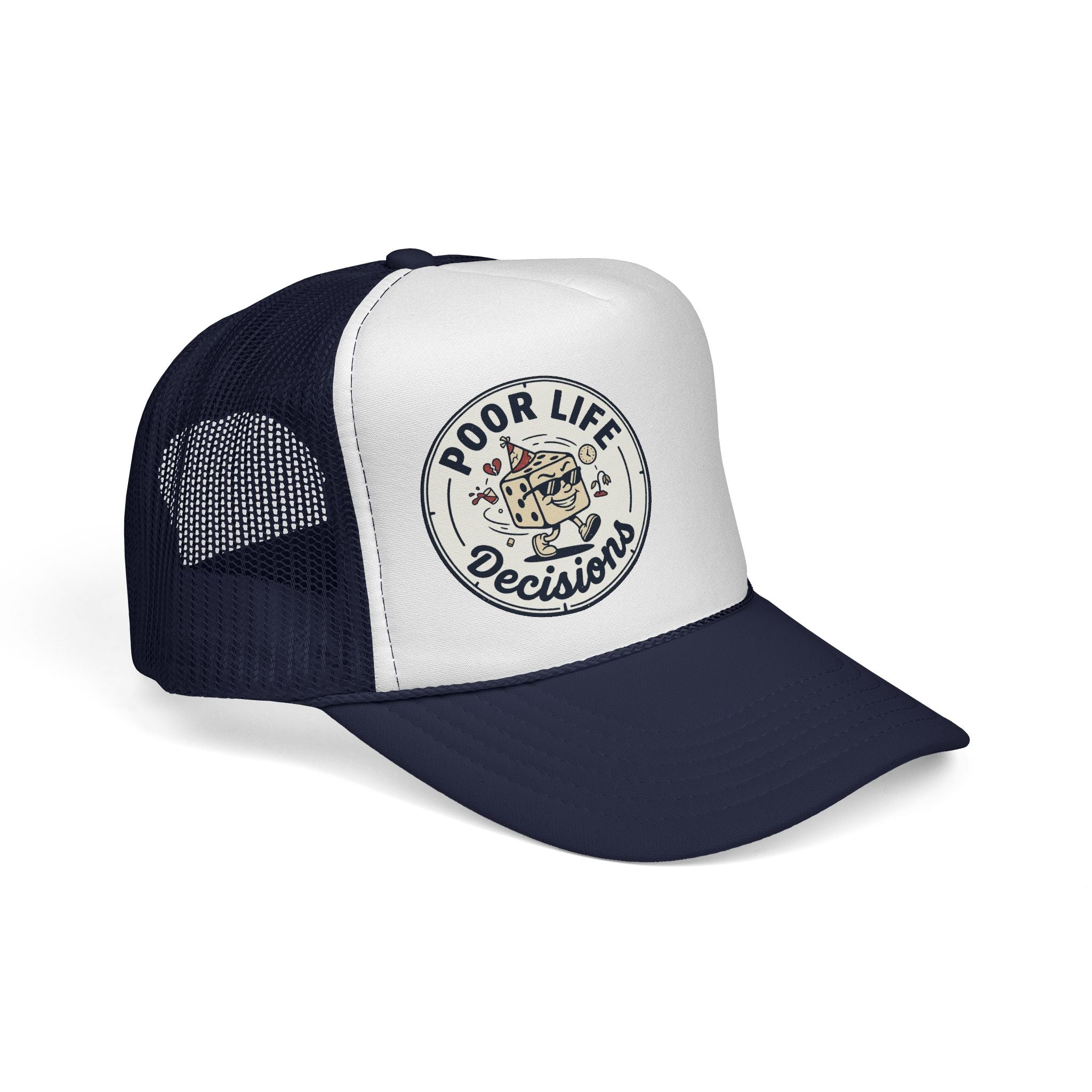 Trucker Cap — "Poor Life Decisions" Retro Patch Hat