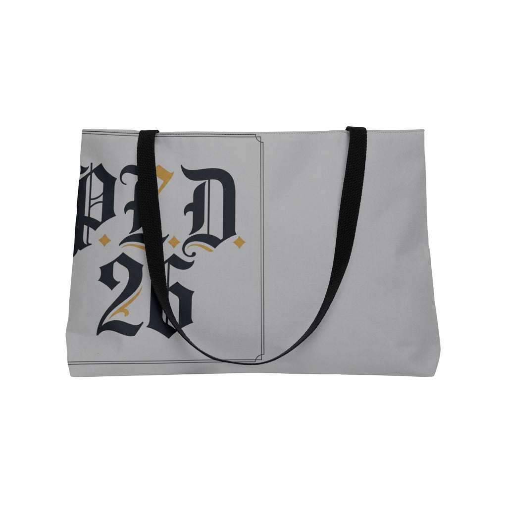 Weekender Tote Bag – Gothic Monogram 'PLD 26'/’97 CTE' Vintage Lettering Travel Tote