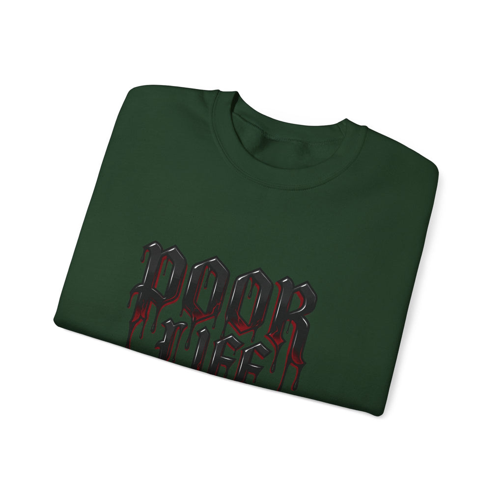 Poor Life Decisions Sweatshirt – Gothic Drip Graphic Crewneck