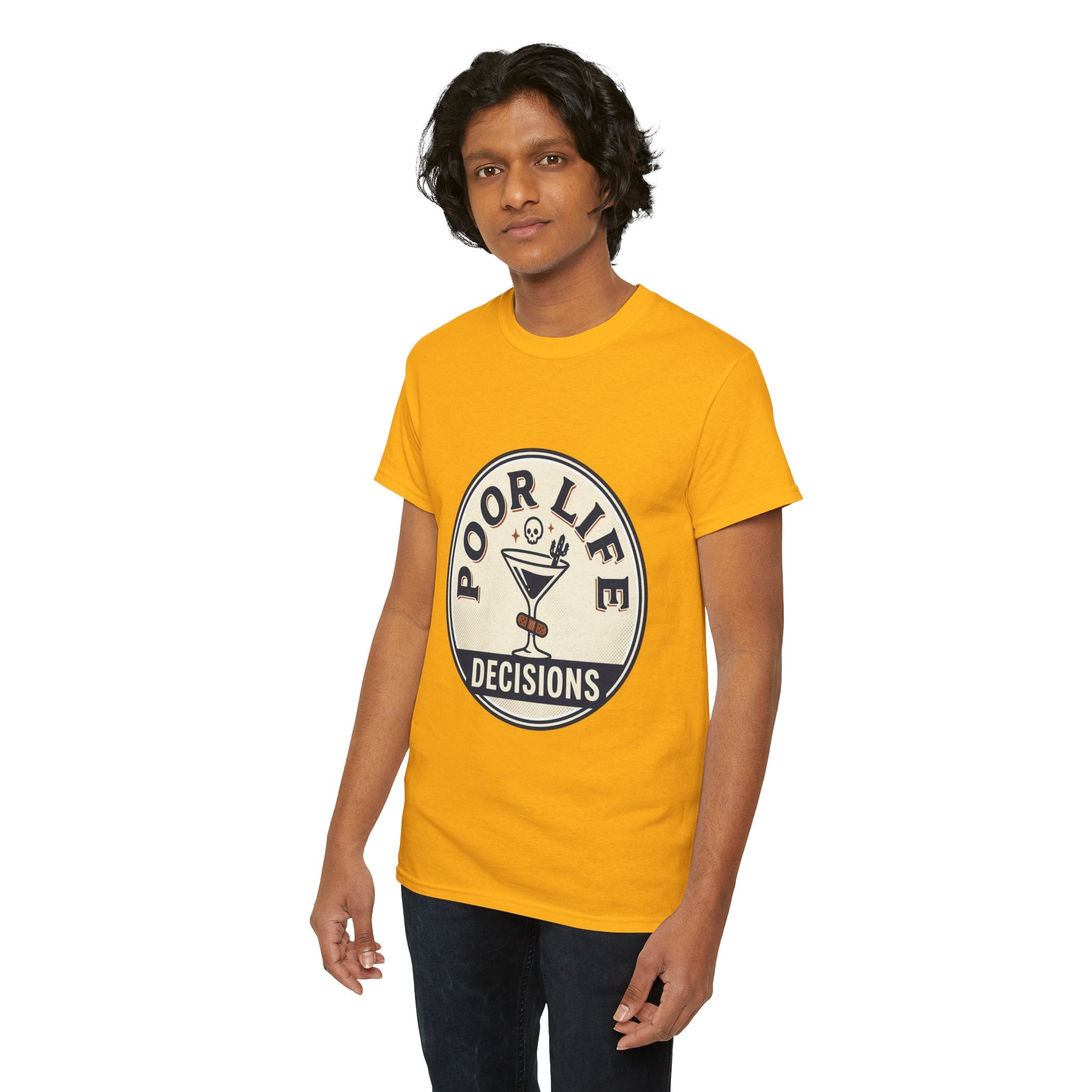 T-Shirt — "Poor Life Decisions" Cocktail Graphic Tee