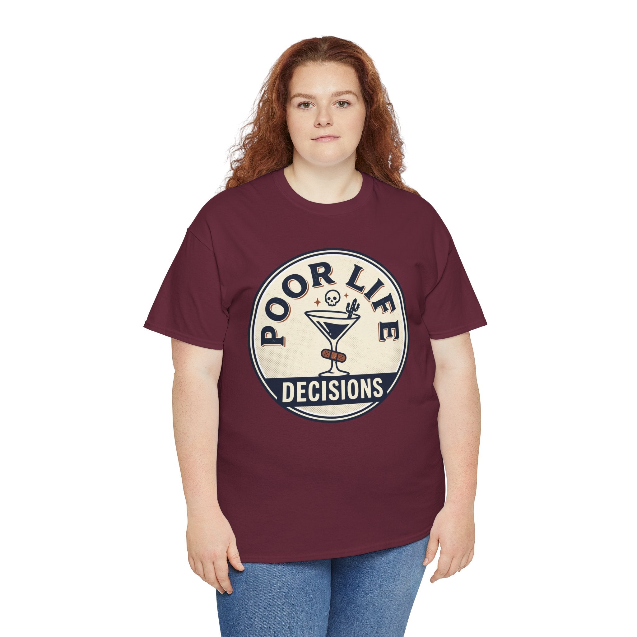 Poor Life Decisions T-Shirt — Funny Cocktail Graphic Tee for Party Lovers