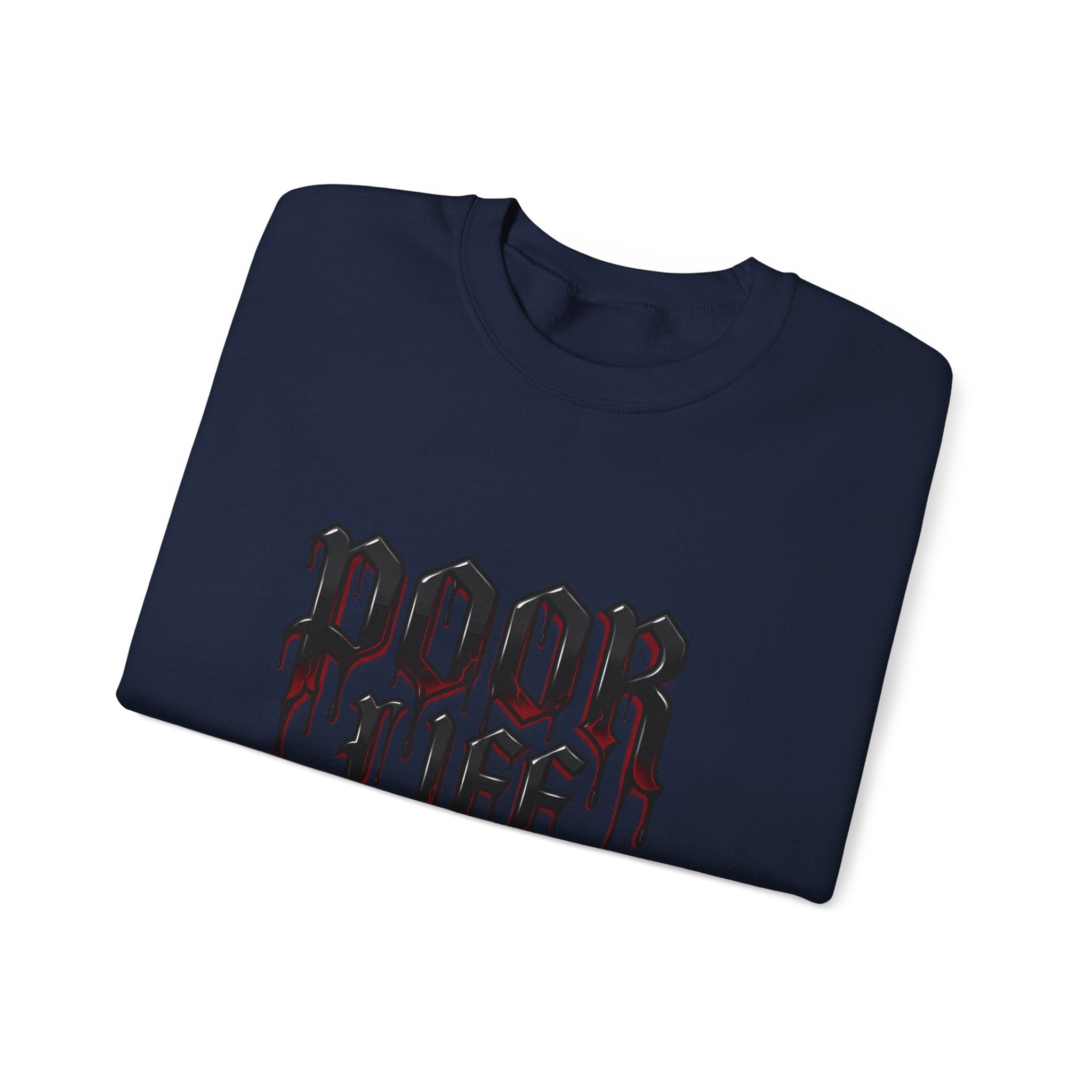 Poor Life Decisions Sweatshirt – Gothic Drip Graphic Crewneck