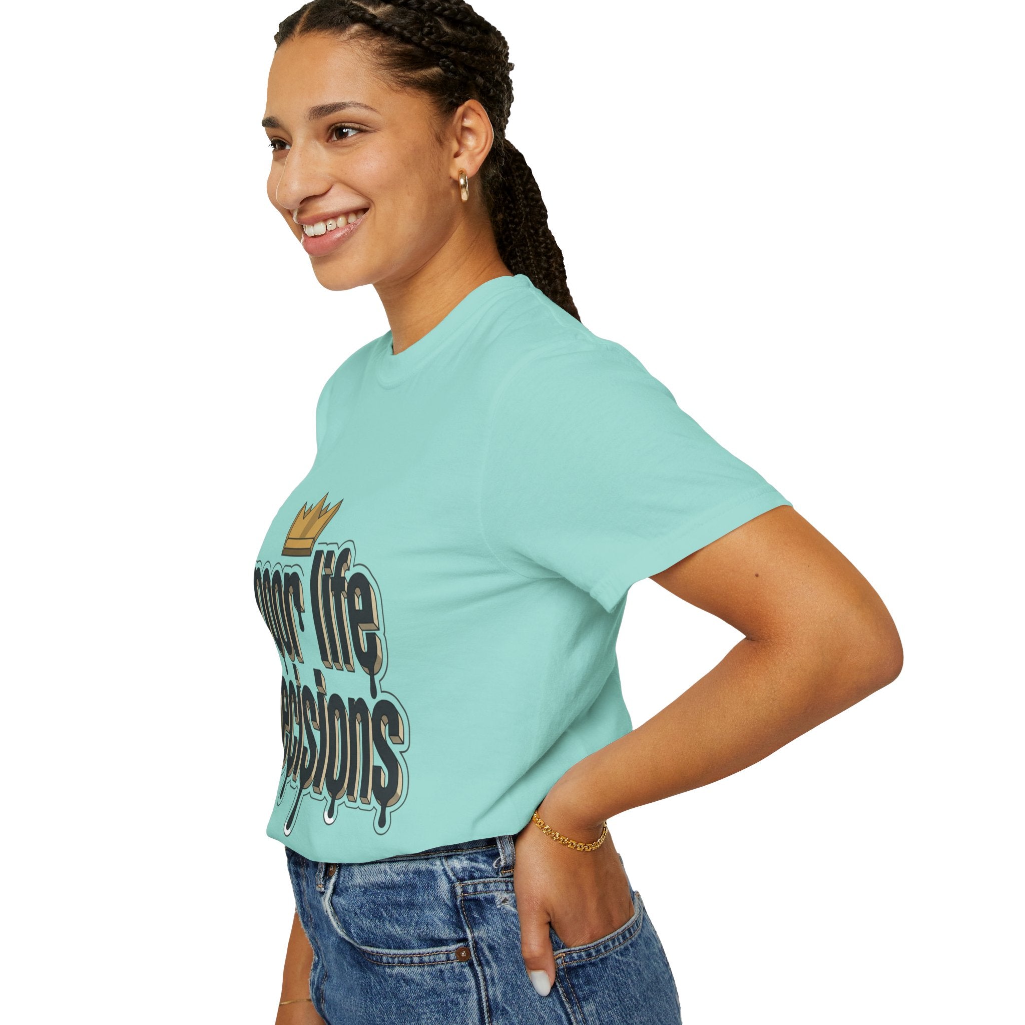 T-Shirt — "Poor Life Decisions" Crown Graphic Tee