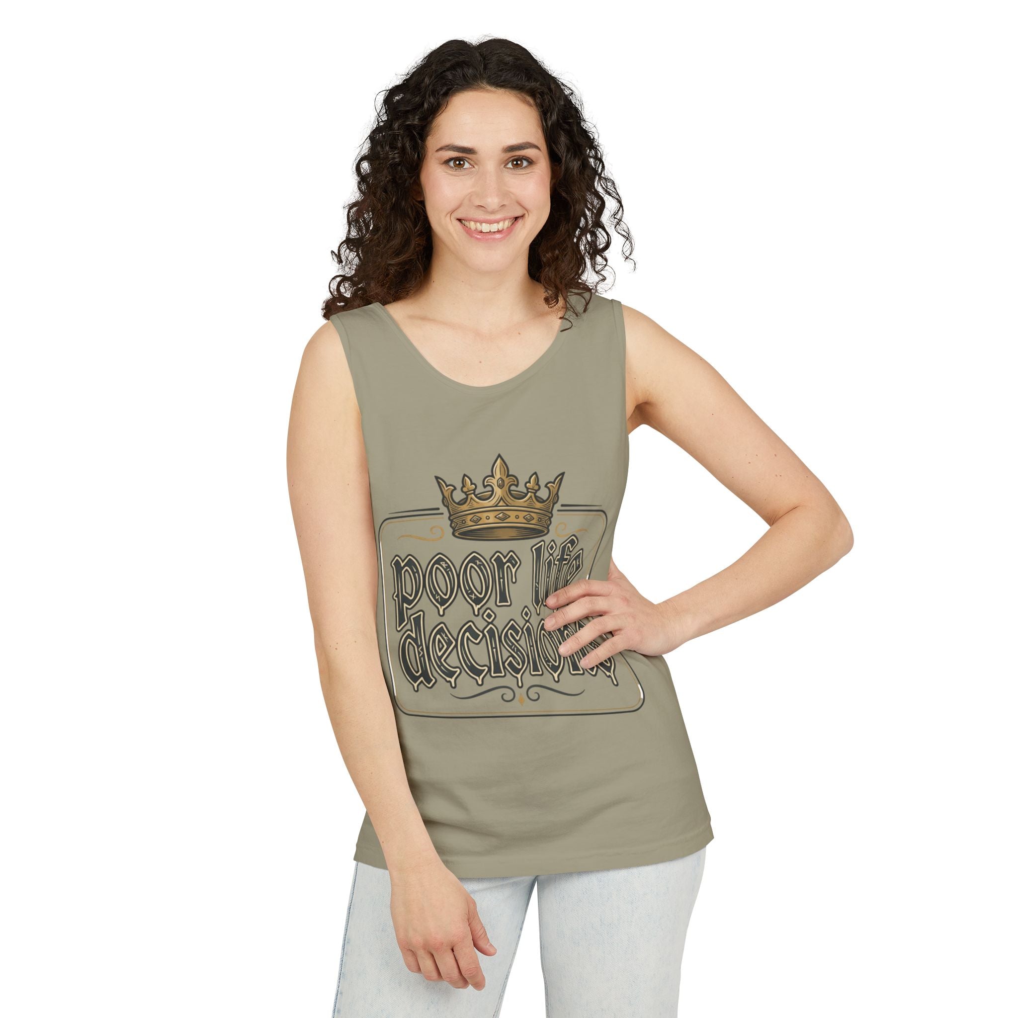 Tank Top — 'Poor Life Decisions' Vintage Crown Graphic