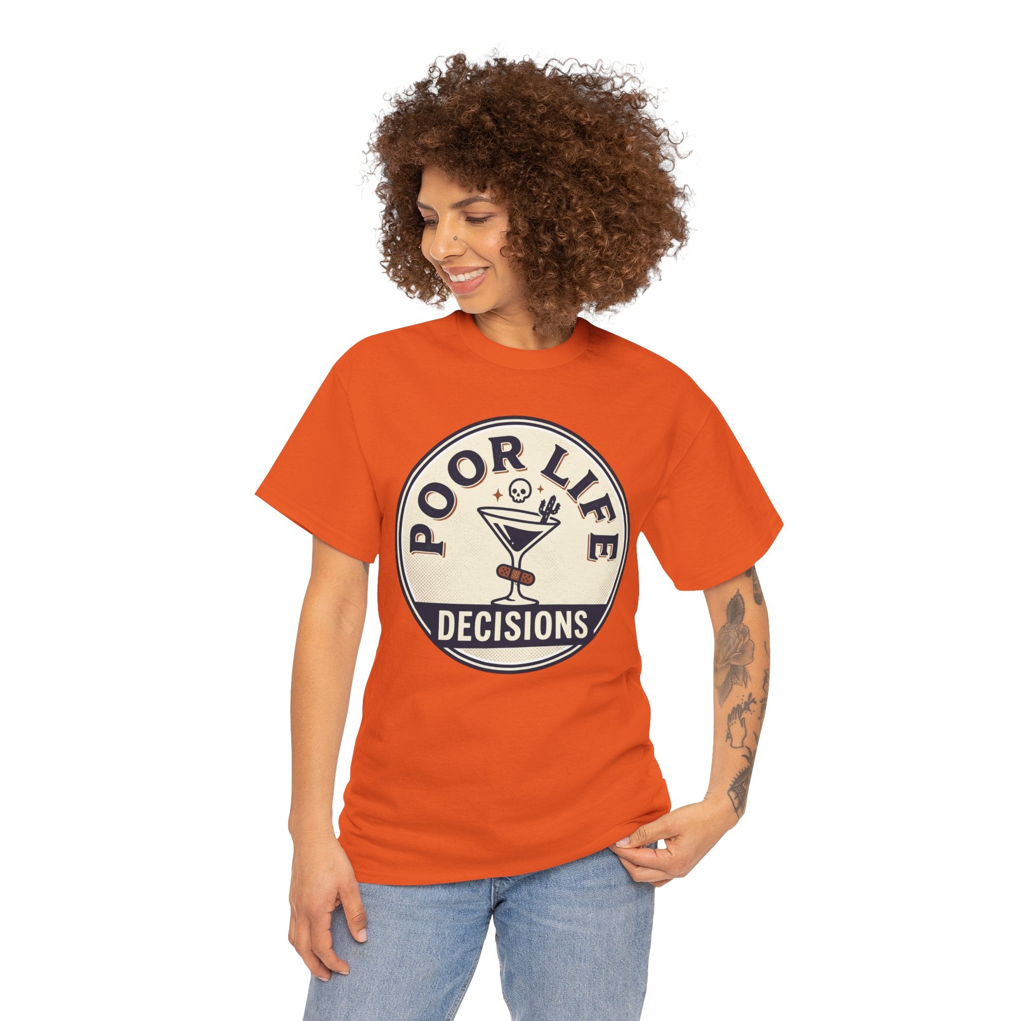 Poor Life Decisions T-Shirt — Funny Cocktail Graphic Tee for Party Lovers