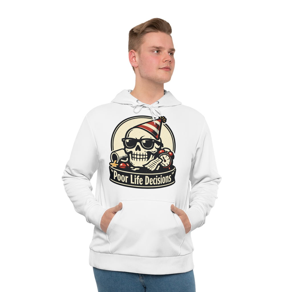 Poor Life Decisions Skull Hoodie — Funny Pirate Skull Graphic Men's Hoodie