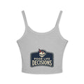Spaghetti Tank Top — "Poor Life Decisions" Skull Graphic