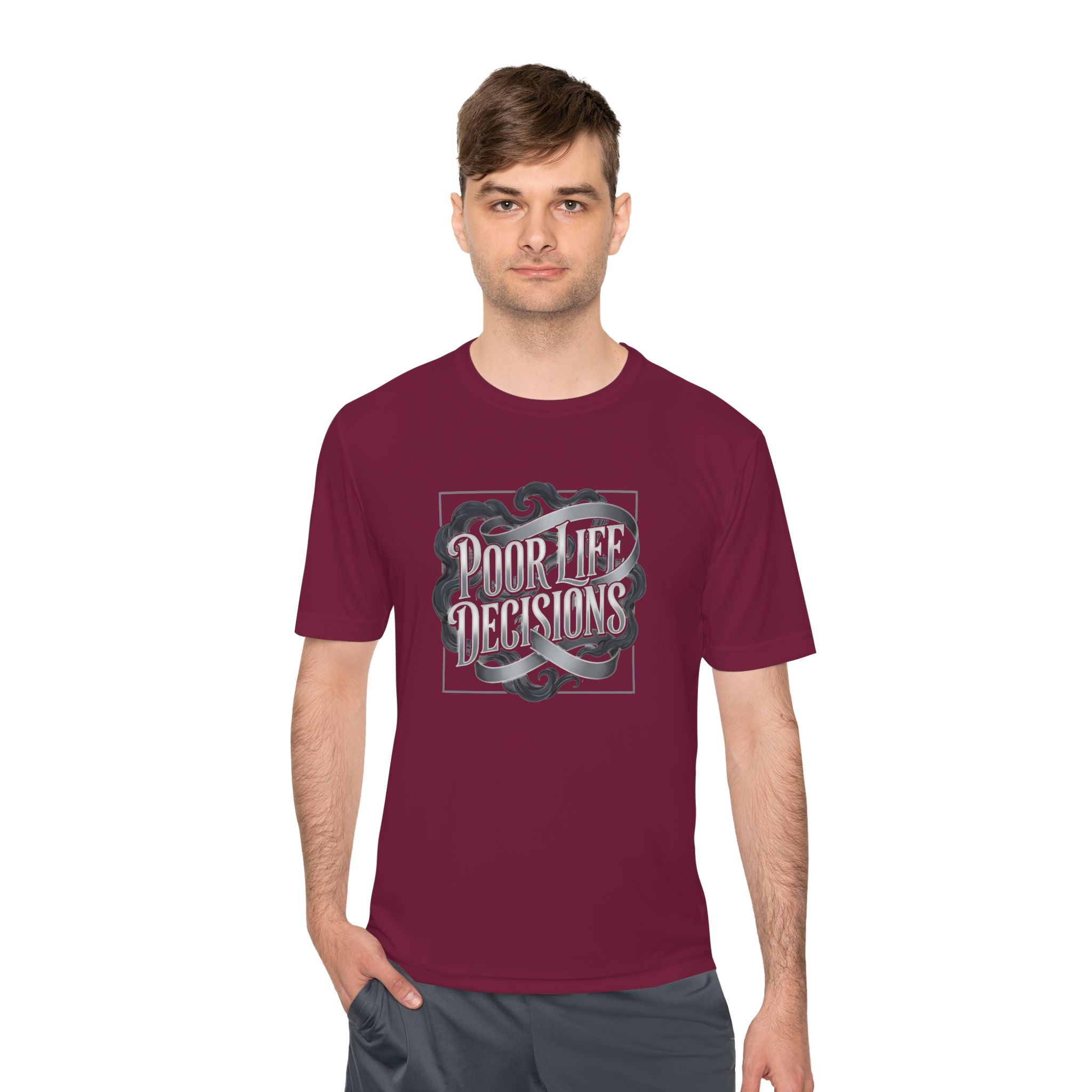 Pouring Decisions Graphic Tee — Retro Script Smoke Design