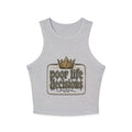 Racer Tank — "Poor Life Decisions" Crown Graphic Crop Top