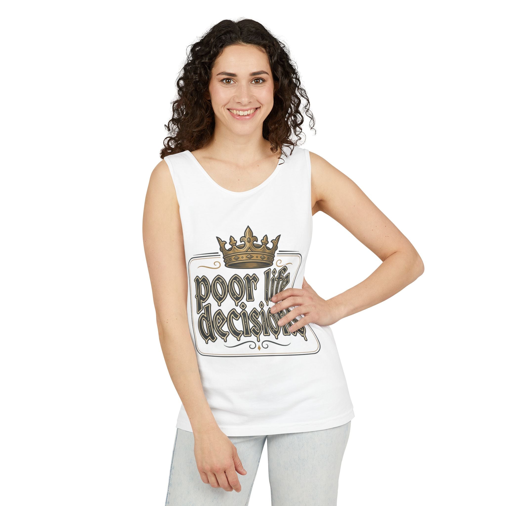Tank Top — 'Poor Life Decisions' Vintage Crown Graphic