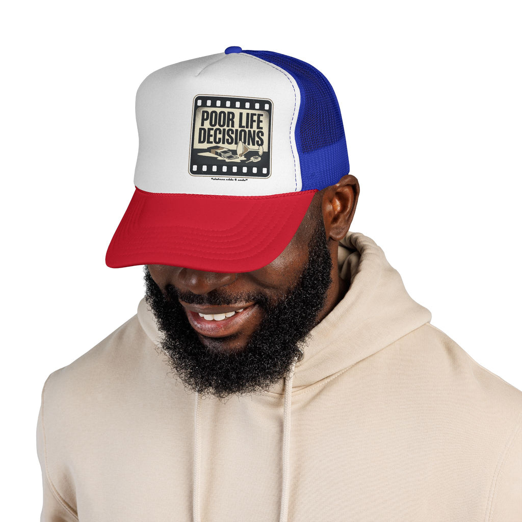 Trucker Cap — "Poor Life Decisions" Vintage Patch Hat