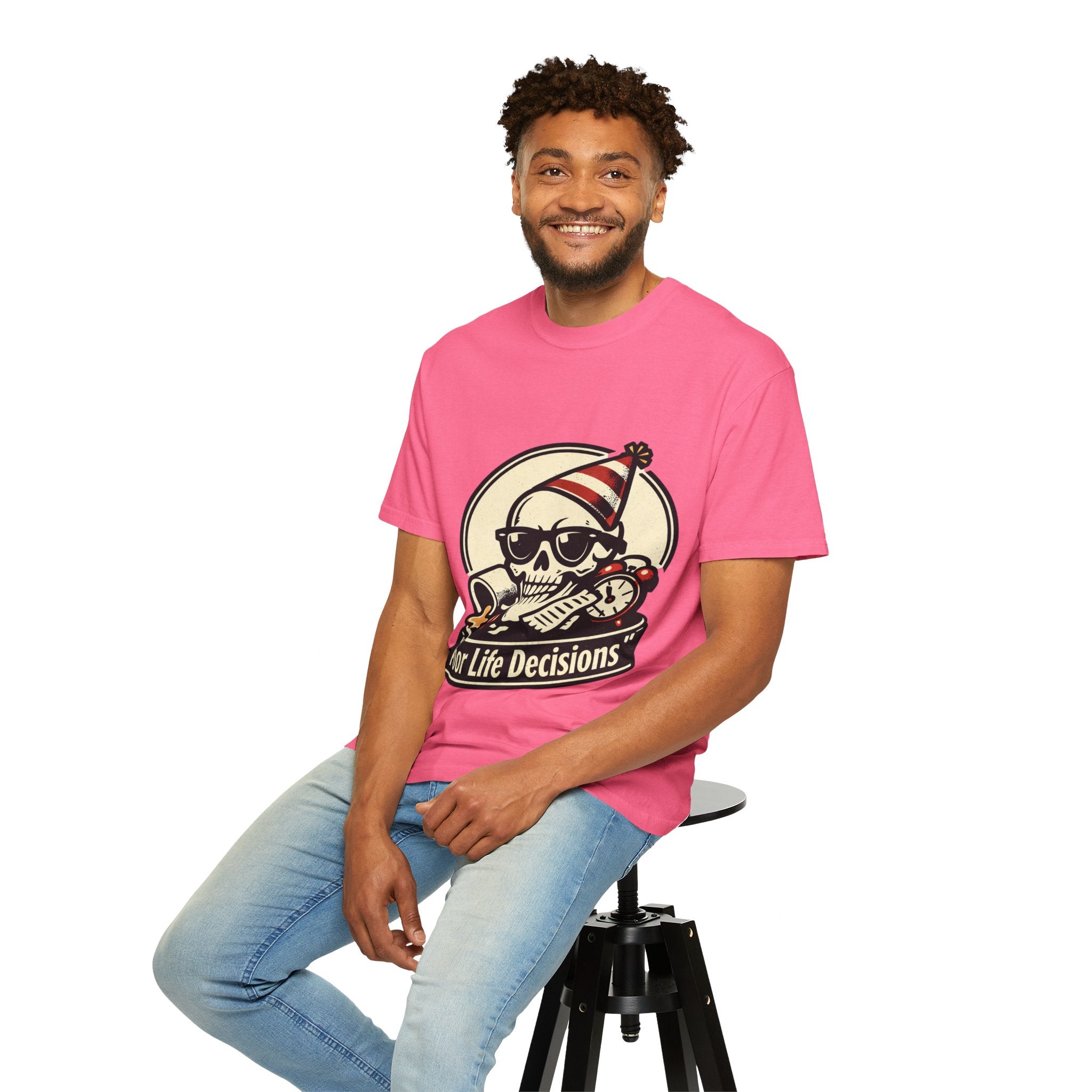 Poor Life Decisions Skull T-Shirt — Funny Party Skull Graphic Tee