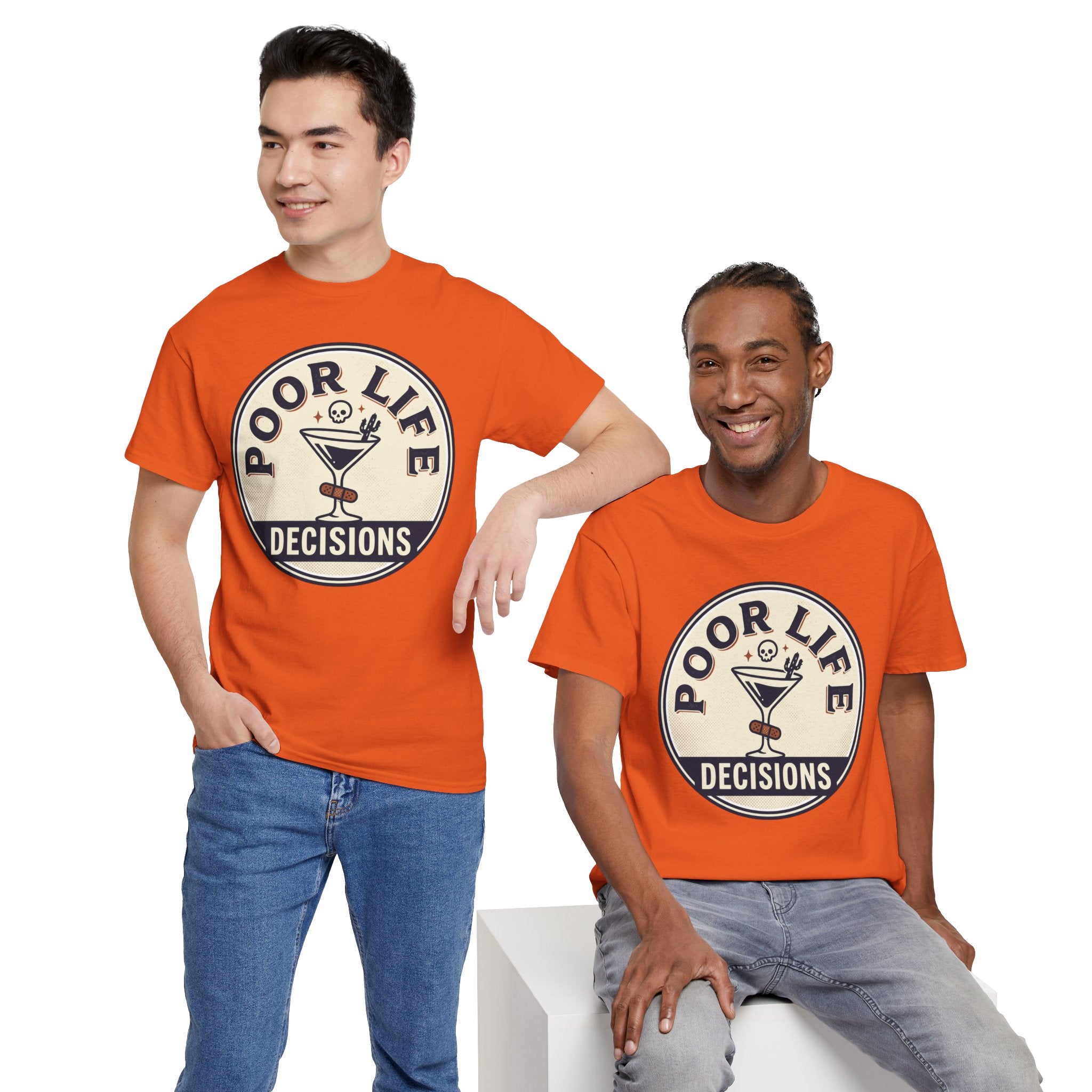 Poor Life Decisions T-Shirt — Funny Cocktail Graphic Tee for Party Lovers